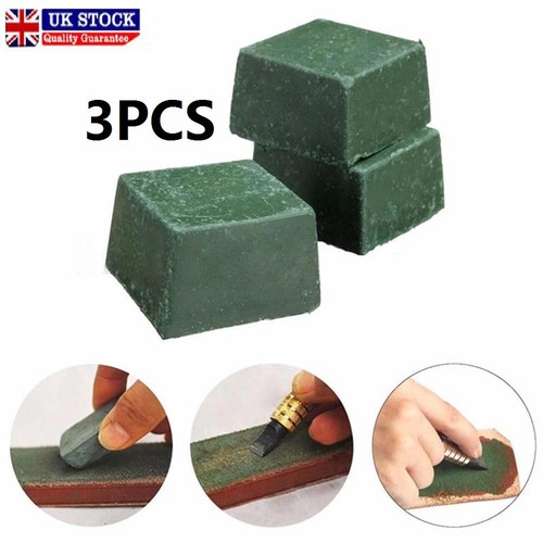 Green leather strop - 3x,