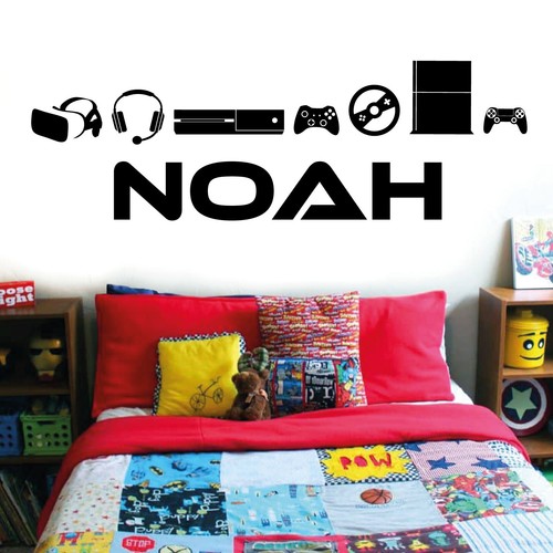 Personalised name gaming wall - gaming,