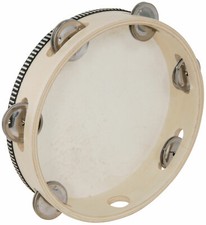 Chord Headed Wooden Tambourine Hand Percussion Drum Band Instrument 4-10''
