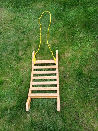 Wooden snow sleigh sledge - snow, sleigh,