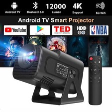 12000 Lumen Projector 4K UHD  Smart 5G WiFi Android TV Home Theater Movie Beamer