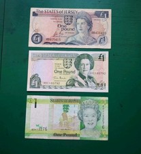 Jersey One Pound £1 Note x3