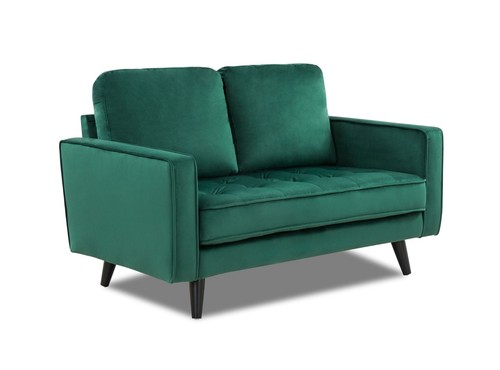 Green velvet sofa seater - green,
