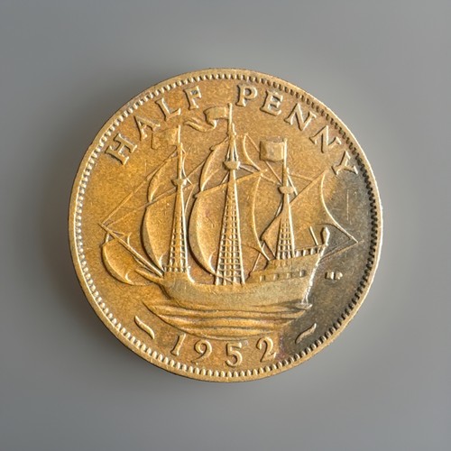 Great britain 1952 penny - ½,