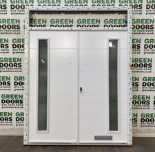 DOUBLE FRONT COMPOSITE DOORS FRENCH TOPLIGHT GRP EXTERNAL EXTERIOR LARGE TALL