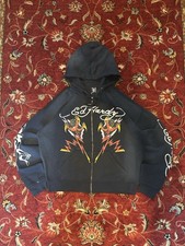 Ed Hardy Tiger Flame Boxy Zip