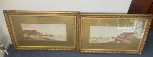 Two framed landscape paintings - two,