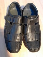 Mens Pavers Black Sandal Shoes