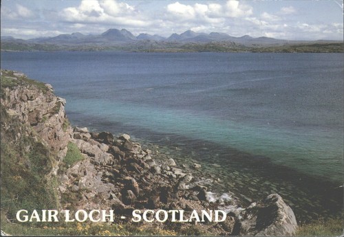 Gair loch scotland postcard - loch,