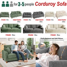 Seater corduroy sofa - 3/4,
