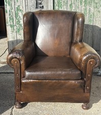 vintage worn large decorative Armchair 
