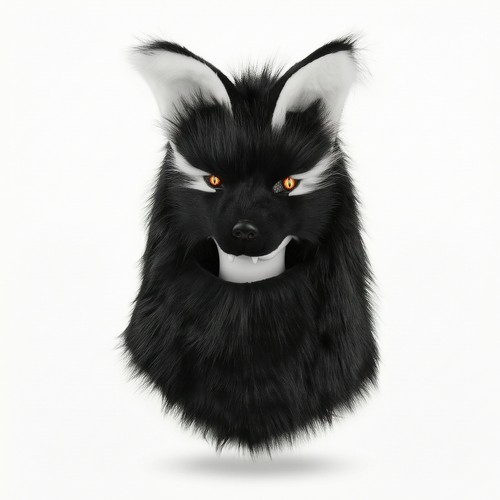 Wolf mask with faux realistic - mask,