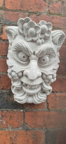 Cast stone green man - stone,