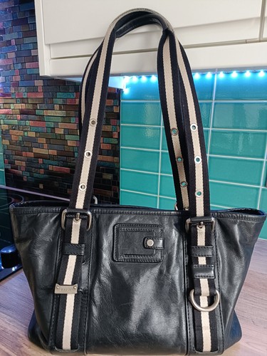 Bally black leather tote - black,