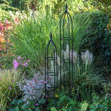 Garden gear metal obelisk - gear,