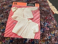 Vintage Crochet Pattern, Baby's Matinee Coats, DK, 19", 3-6 months, Sirdar 3030