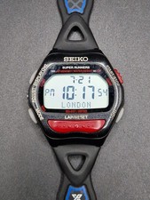 SEIKO Mens Digital Watch 'SUPER RUNNERS' S650-4000 Multi-function Sports c.2003