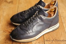 Dunhill Duke Navy Blue Leather Trainers Sneakers Shoes Mens UK 10 US 11 EU 44