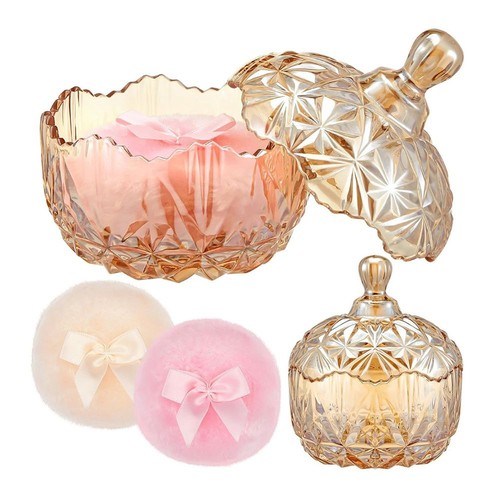 Body powder puff and - body, container
