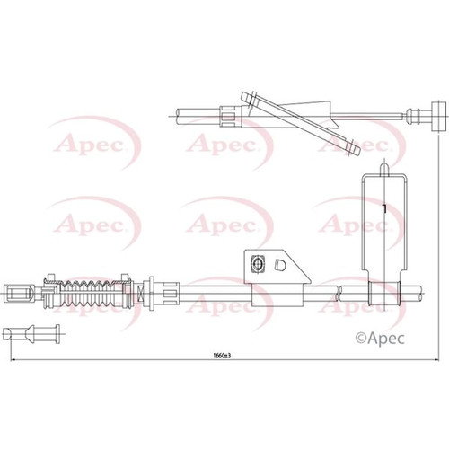 Apec handbrake cable - apec,