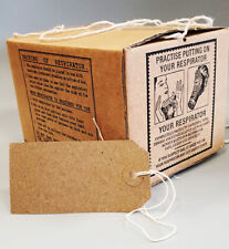 1940s/WW2 Blitz child's prop GAS MASK BOX & Luggage Tag - Great For School Days