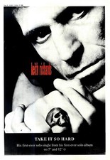 NPBK18 ADVERT 15X11 KEITH RICHARDS : TAKE IT SO HARD
