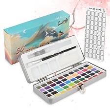 50 Colors Watercolor Pan