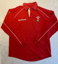 Wales Reebok Rugby Union Shirt Mens Large Long Sleeve Vintage Y2K