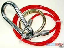 Trailer Caravan Breakaway Cable Red with Split Ring 1m for Braked Trailers