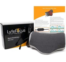 LyfeFocus Neck Stretcher with Heat for Back & Neck Pain Support Posture Tension