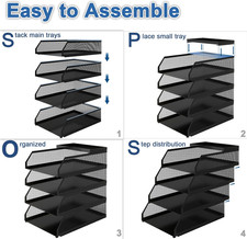 4 Tiers Office Filing Trays