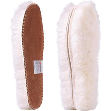 Genuine Sheepskin Insoles Real Womens Fluffy Fleece Warm Wool Inner Boots Pair