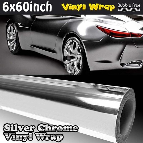 1roll 6x60 silver chrome - silver,