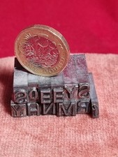 Vintage Metal Letter Press Letters And Spacers Inc Tray And Wooden Spacers