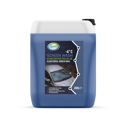 Blue car screenwash - car,