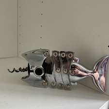 Vintage  Extending Chrome Fish Corkscrew 