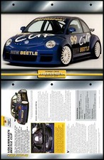 Volkswagen Beetle Cup - 1988 - Racing - Atlas Dream Cars Fact File Card
