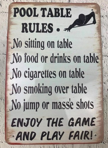 Vintage tin sign pool table - vintage,