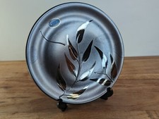 Poole Pottery Zen Wall Plaque 21cm Living Glaze Range Charcoal Grey Lustre Boxed