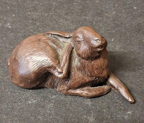 Bronze hare figure - hare,
