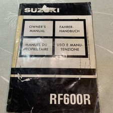Suzuki RF600R Owners Manual 1992 Part No. 99011-21E50-18R