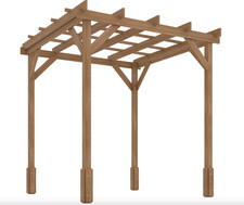 Wooden pergola canopy - wooden, outdoor