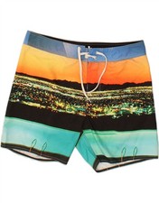 BENCH Mens Swimming Shorts Large Multicoloured Colourblock Polyester CG59