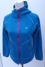 Mountain Equipment Ladies Size M UK 12 Legion Blue Wool Blend Hoodie Fleece Walk