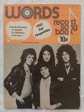 Words record song book - song,