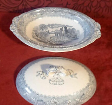 Antique, Victorian, Burgess & Leigh, Burleigh, rhine pattern , Tureen & Cover