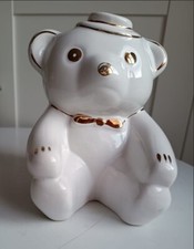 Teddy Bear Money Box White