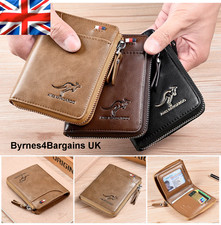 Mens Leather Wallet RFID SAFE Contactless Card Blocking UK Seller