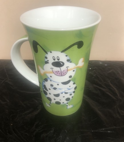 Spotted dog tall latte mug - dog,
