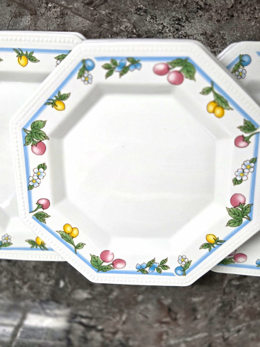 Octagon ceramic plates set - octagon,
